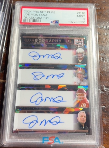 2024 Pro Set Pure #Q10 Joe Montana Quadography — front