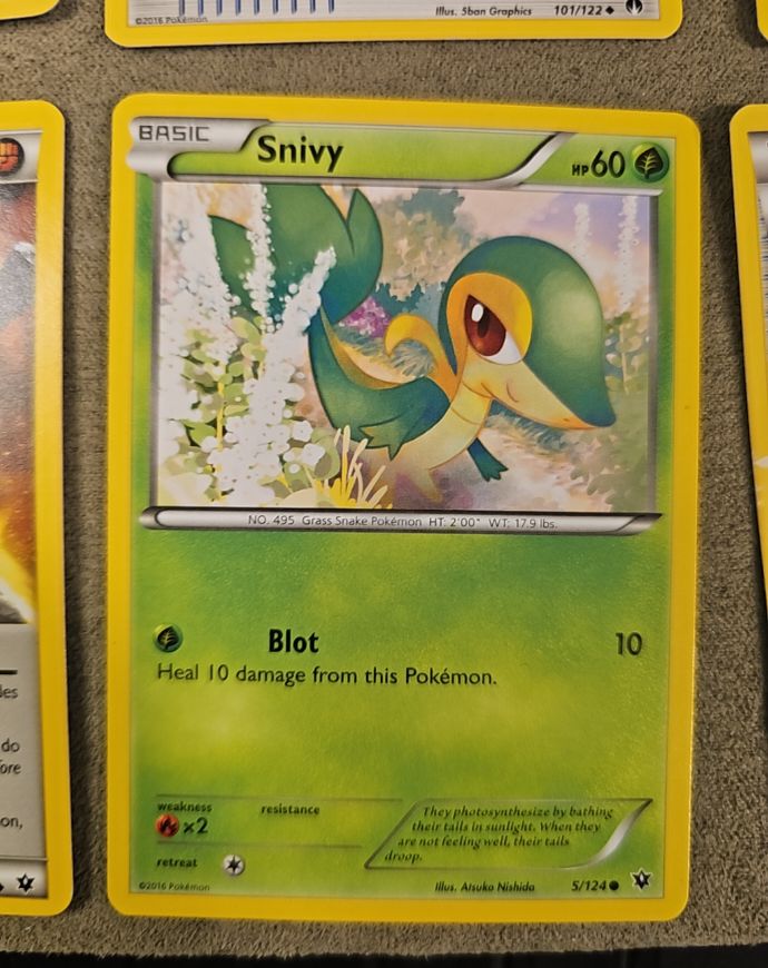 2016 Pokémon XY Fates Collide #5 Snivy — front