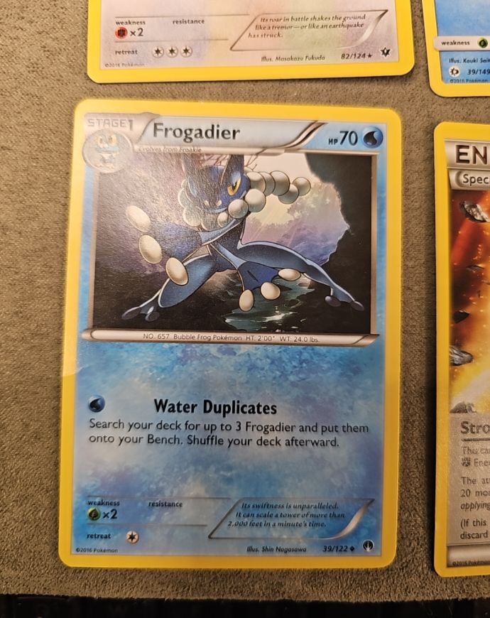 2016 Pokemon XY Breakpoint #39 Frogadier — front