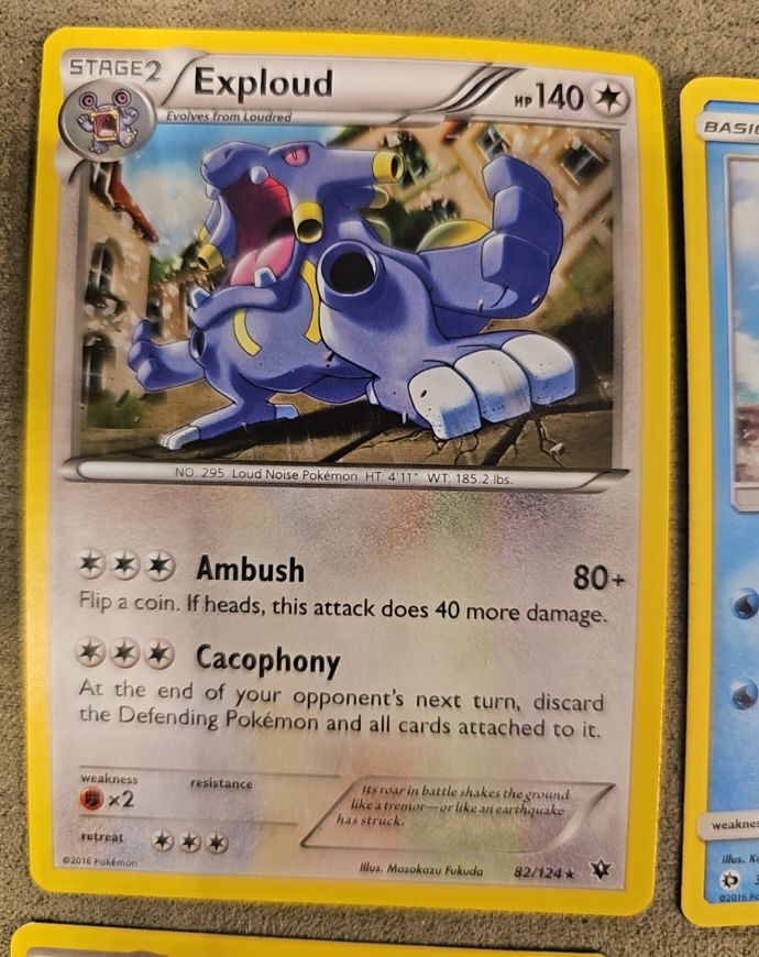 2016 Pokémon XY Fates Collide #82 Exploud — front