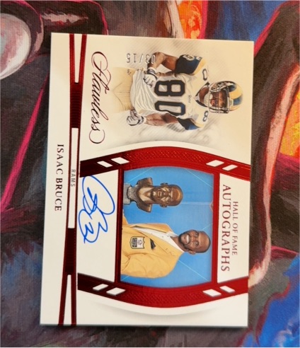 2024 Panini Flawless Hall of Fame Autographs Silver #HOF-IBR Isaac Bruce — front