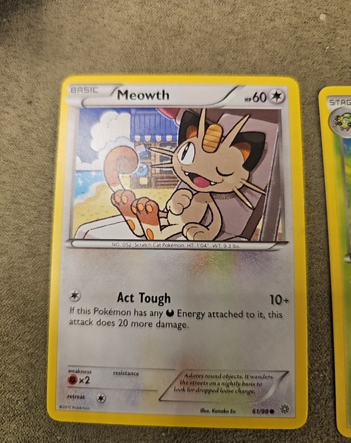 2015 Pokémon XY Ancient Origins #61 Meowth — front