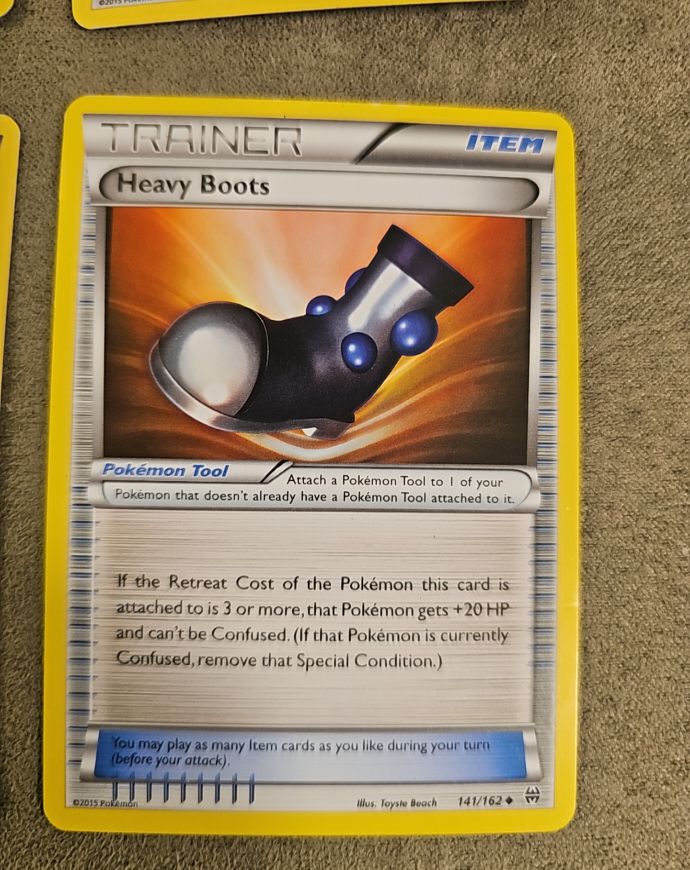 2015 Pokémon XY Breakthrough #141 Heavy Boots — front