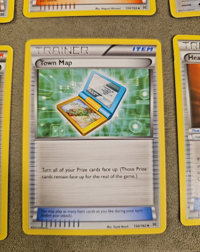 2015 Pokémon XY Breakthrough #150 Town Map — front
