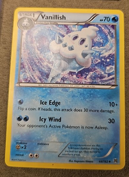 2015 Pokémon XY Breakthrough #44 Vanillish — front