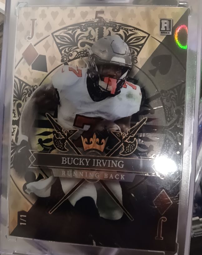 2024 Wild Card 5 Card Draw Stacked Deck Jack of Hearts Bucky Irving — front