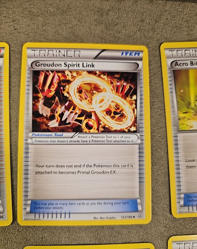 2015 Pokémon XY Primal Clash #131 Groudon Spirit Link — front