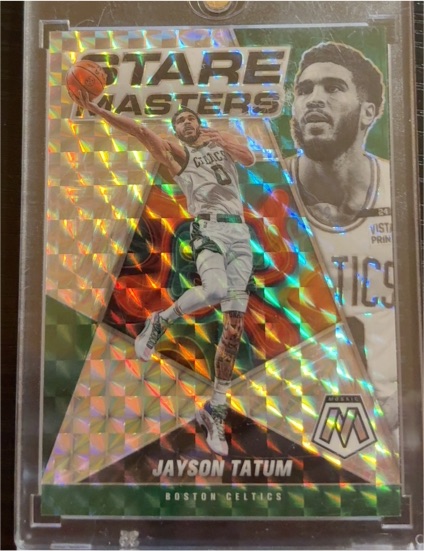 2021-22 Panini Mosaic Stare Masters Silver Prizm #13 Jayson Tatum — front