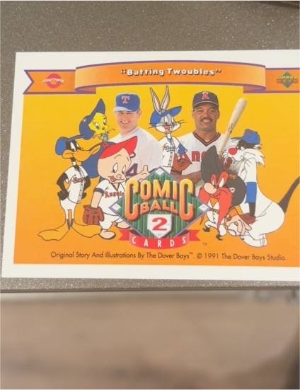 1991 Upper Deck Comic Ball 2 #1 Nolan Ryan Reggie Jackson — front