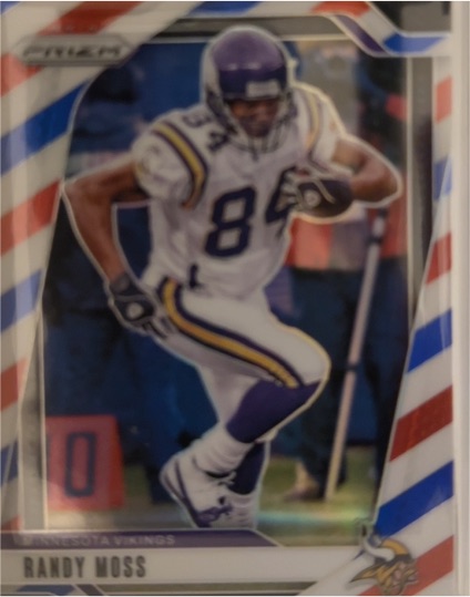 2024 Panini Prizm #192 Randy Moss Red White and Blue — front