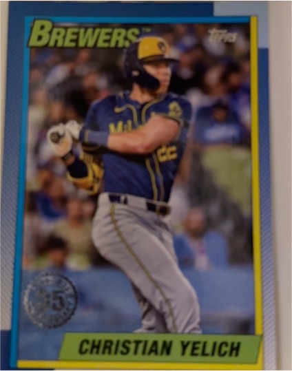 2025 Topps #T90-17 Christian Yelich 1990 Topps Baseball 35th Anniversary — front