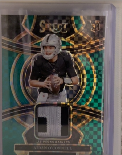 2023 Panini Select Rookie Swatches #RSW-AOC Aidan O'Connell — front