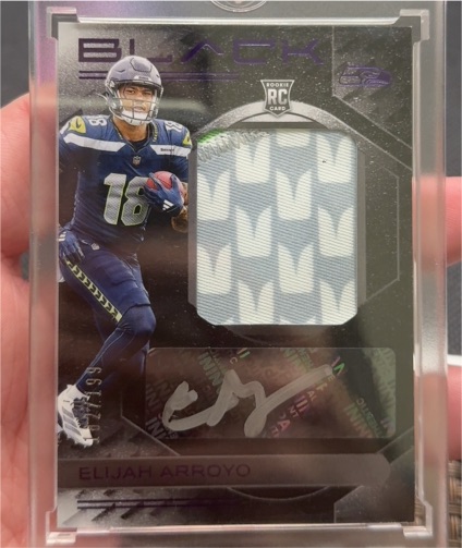2025 Panini Black #RKPA-ERA Elijah Arroyo Rookie Patch Auto — front
