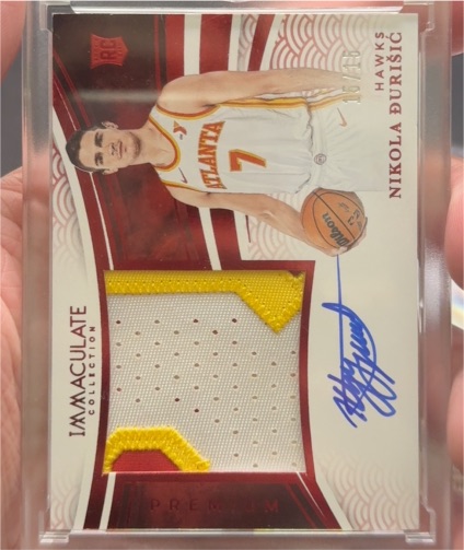 2022 Panini Immaculate Collection #7 Nikola Durisic — front