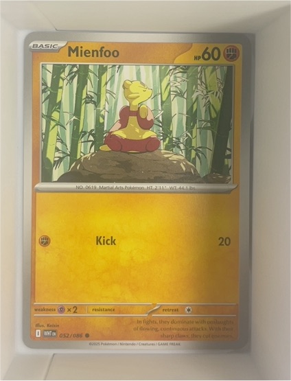 2025 Pokémon SV: White Flare #052 Mienfoo — front