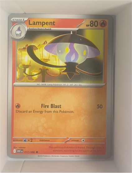 2025 Pokémon Scarlet & Violet White Flare #017 Lampent — front