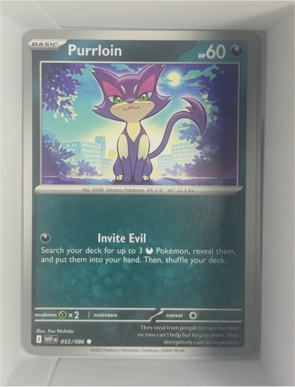 2025 Pokémon SV White Flare #055 Purrloin — front