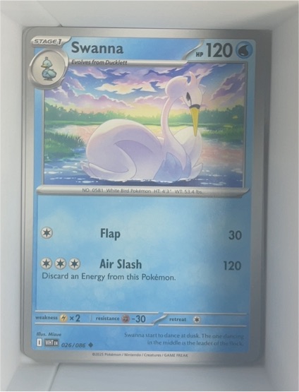 2025 Pokémon Scarlet & Violet White Flare #026 Swanna — front