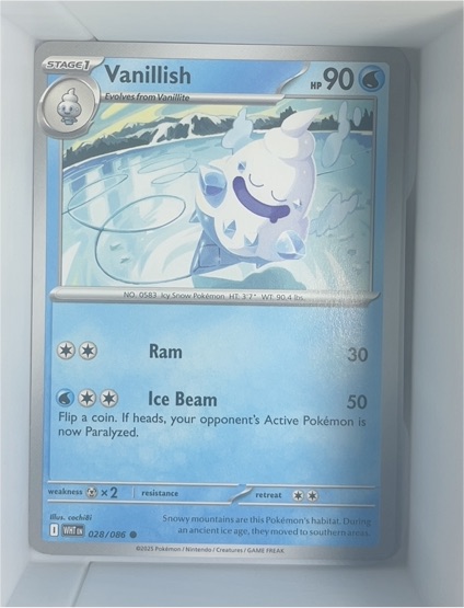 2025 Pokémon TCG White Flare #028 Vanillish — front