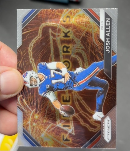 2023 Panini Prizm Fireworks #F-4 Josh Allen — front