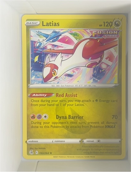 2021 Pokémon TCG Fusion Strike #193 Latias — front