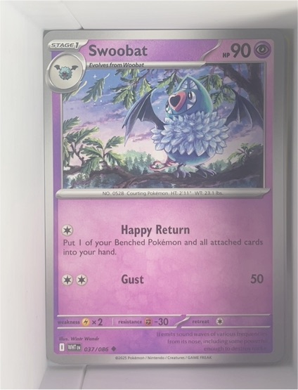 2025 Pokémon TCG White Flare #037 Swoobat — front