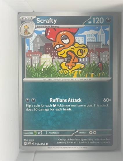 2025 Pokémon SV: White Flare #058 Scrafty — front
