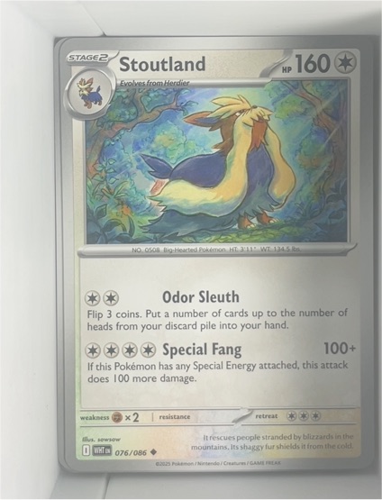 2025 Pokémon SV: White Flare #076 Stoutland — front