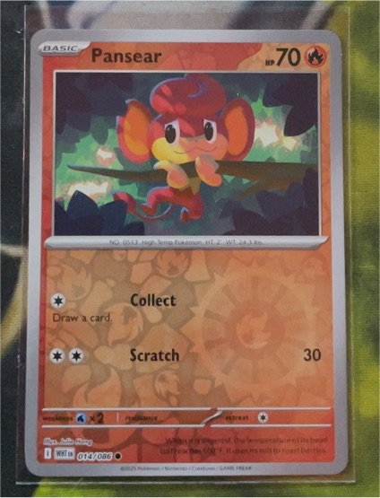 2025 Pokémon SV: White Flare #014 Pansear — front