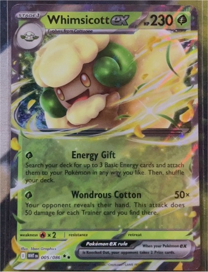 2025 Pokémon SV: White Flare #005 Whimsicott ex — front