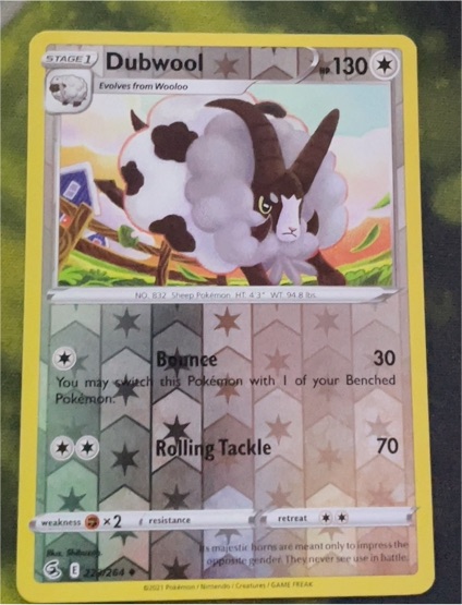 2021 Pokémon SWSH08: Fusion Strike #223 Dubwool — front