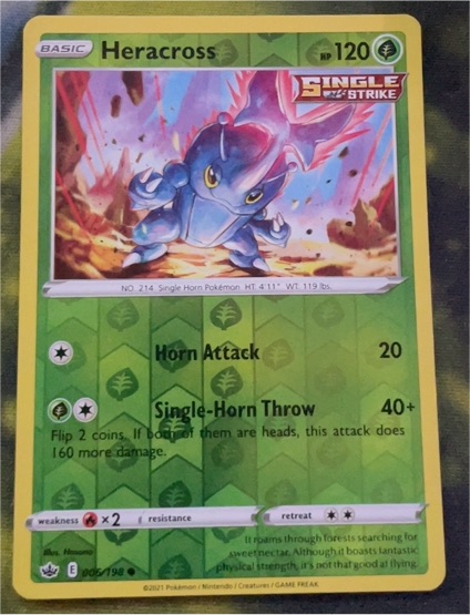 2021 Pokémon SWSH06 #006 Heracross — front