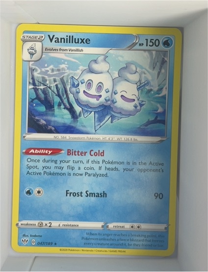 2020 Pokémon Darkness Ablaze #047 Vanilluxe — front