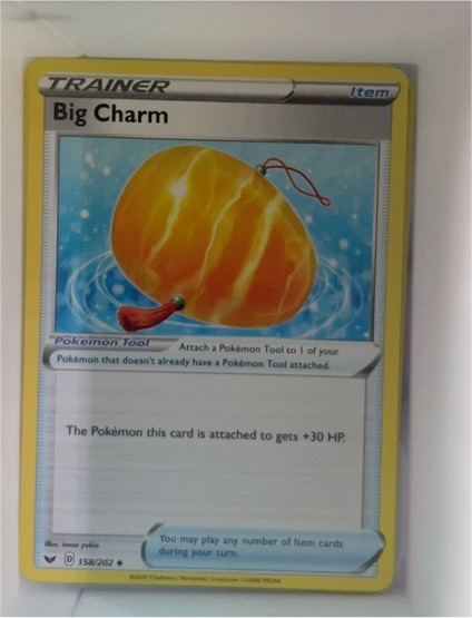 2020 Pokémon TCG Sword & Shield #158 Big Charm — front