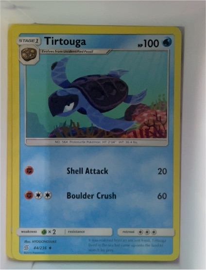 2019 Pokemon SM Unified Minds #44 Tirtouga — front