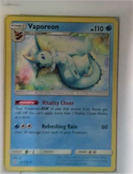 2019 Pokémon TCG Cosmic Eclipse #42 Vaporeon — front