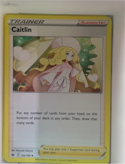 2021 Pokémon Sword & Shield Chilling Reign #132 Caitlin — front