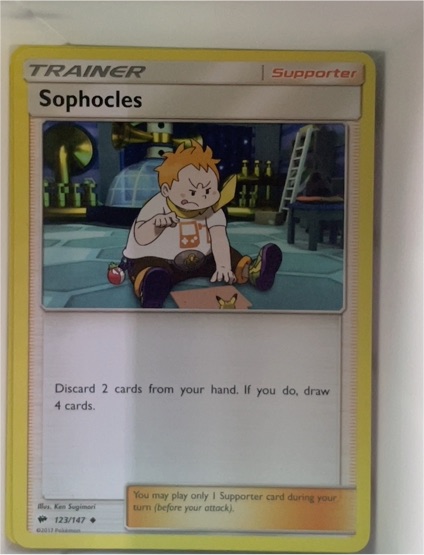 2017 Pokémon Burning Shadows #123 Sophocles — front