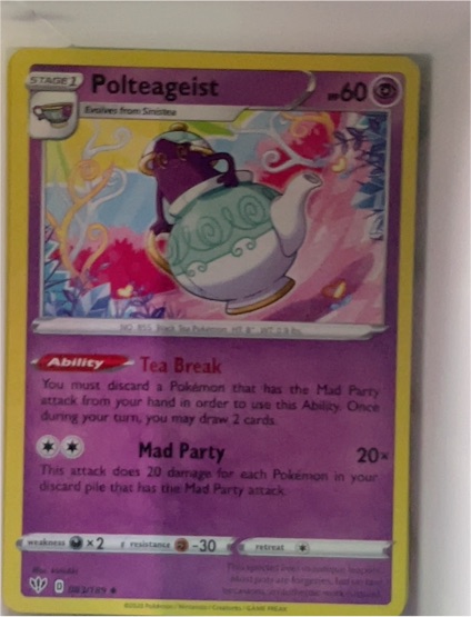 2020 Pokémon Sword & Shield Darkness Ablaze #83 Polteageist — front
