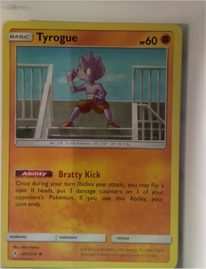 2019 Pokémon Sun & Moon Unbroken Bonds #100 Tyrogue — front