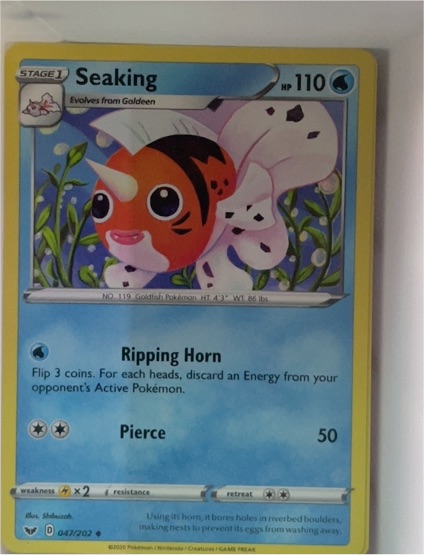 2020 Pokémon Sword & Shield #47 Seaking — front