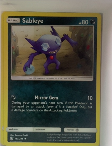 2019 Pokemon SM Unified Minds #133 Sableye — front