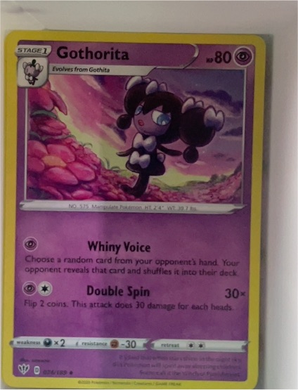 2020 Pokémon Sword & Shield Darkness Ablaze #74 Gothorita — front