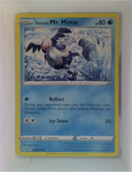 2020 Pokémon Darkness Ablaze #35 Galarian Mr. Mime — front