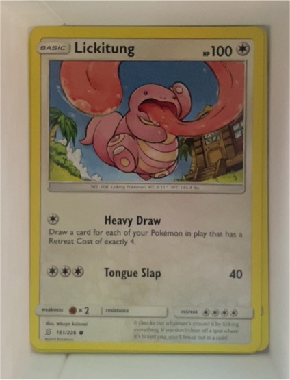 2019 Pokémon Unified Minds #161 Lickitung — front