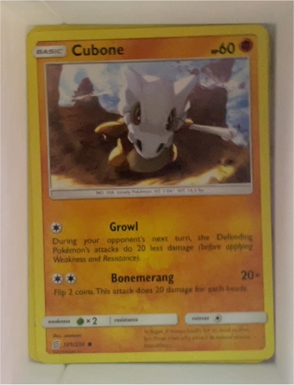 2019 Pokemon Unified Minds #105 Cubone — front