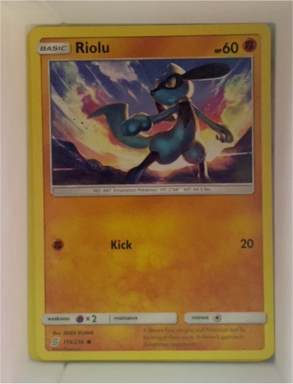 2019 Pokemon Unified Minds #116 Riolu — front
