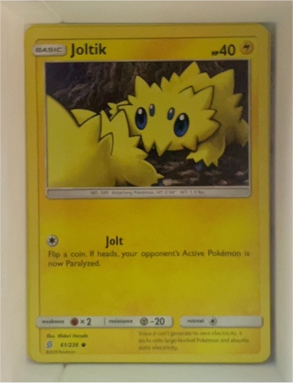 2019 Pokemon TCG Unified Minds #61 Joltik — front