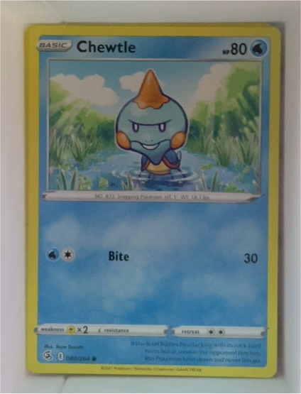 2021 Pokémon Fusion Strike #80 Chewtle — front