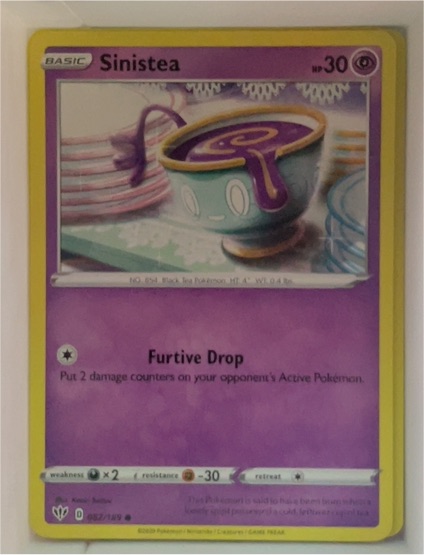 2020 Pokemon Darkness Ablaze #82 Sinistea — front